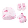 Newborn Baby Hat, Baby Hood, Male and Female Children, Spring and Autumn Baby, Pure Cotton Hat, Gloves, Foot Covers