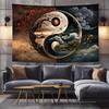 Vikama Premium Tai Chi Yin Yang Art Tapestry Modern Living Room Sofa Nature Landscape Cloud Moon Meditation Space Tapestry