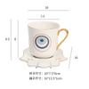 Creative Turkish Blue Evil Eye Cup And Hamsa Hand Saucer Coffee Tea Milk Water Mug Modern Room Decoration Ceramic Gifts