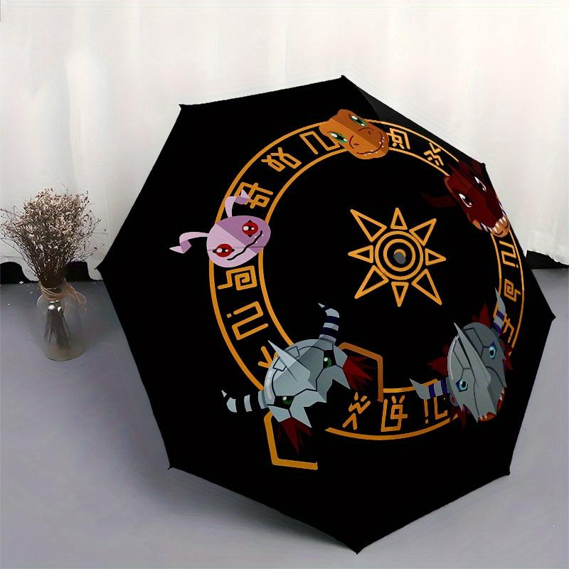 1pc Magical Beast Emblem Umbrella with Plastic Handle,Suitable for All Seasons Home Travel Outdoor UmbrellaM1099