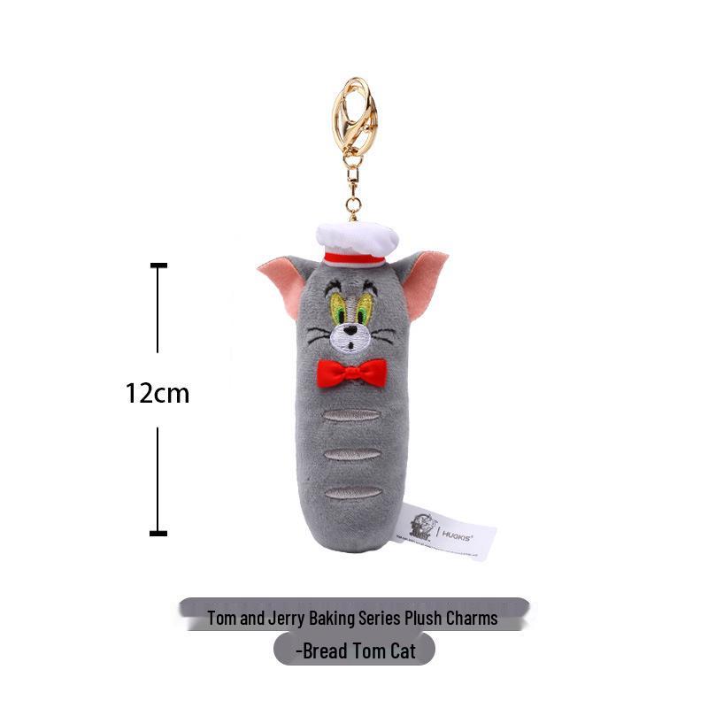 Tom and Jerry Cat & Mouse Plush Toys: Keychain Charms & Pendant Gift for Kids