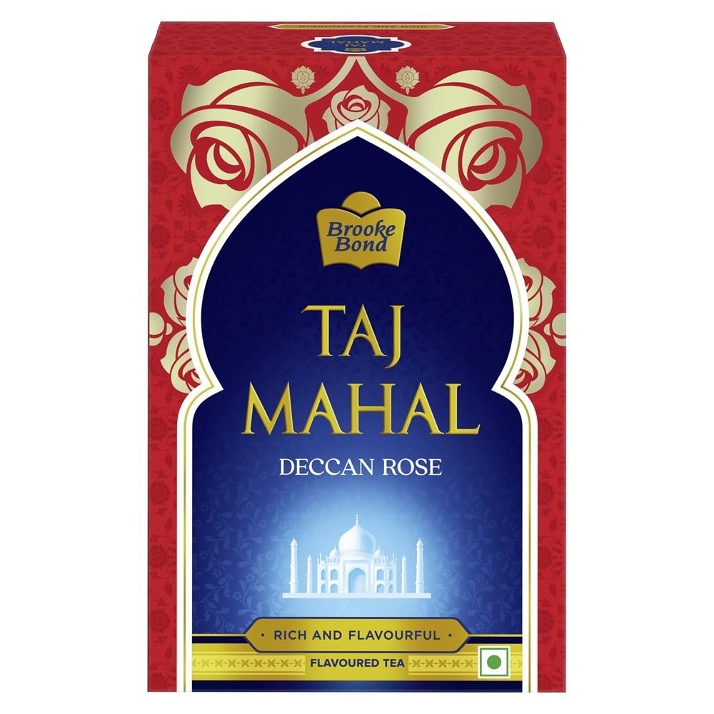 Taj Mahal Deccan Rose Tea 500 G Pack Premium Flavoured Rose And Cardamom Chai Blend For Rich Aroma And Luxurious Taste