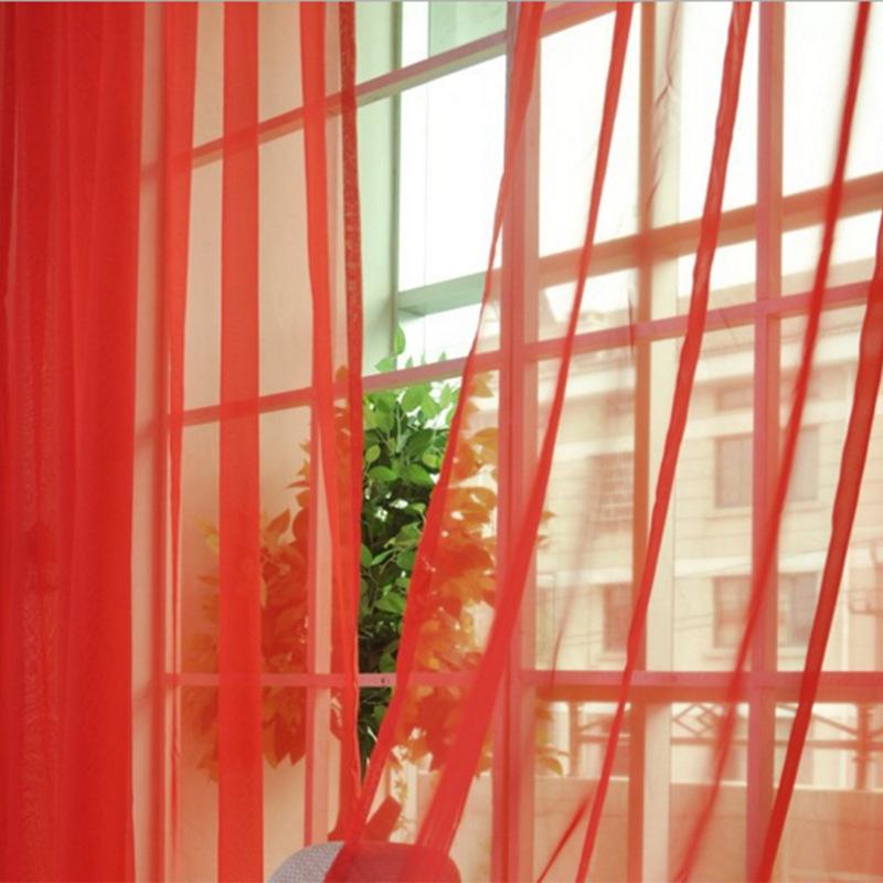 Drape Solid Color Wedding Organdy Transparent Window Screening ...