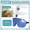 Sports Sunglasses for Polarized for Mountain White Gray [uxcell] Cycling, Lenses, Men's & Women's, Biking, Driving, Fishing, Running, Sunglasses, &