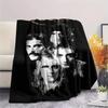 1PC Classic rock bands Print FlAannel Blanket, High quality Comfortable for All Seasons, Home Decor, Warmth and Comfort