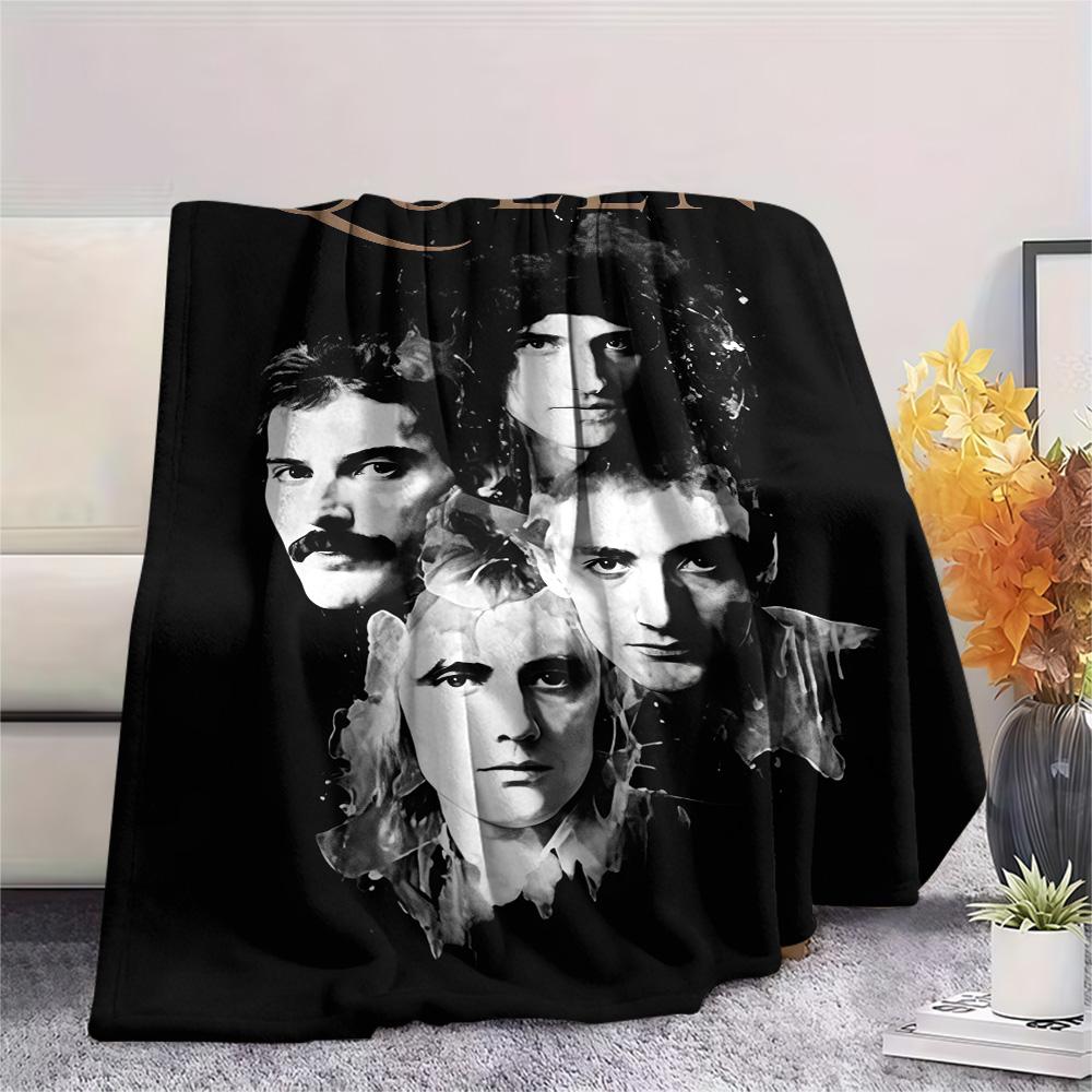 1PC Classic rock bands Print FlAannel Blanket, High quality Comfortable for All Seasons, Home Decor, Warmth and Comfort