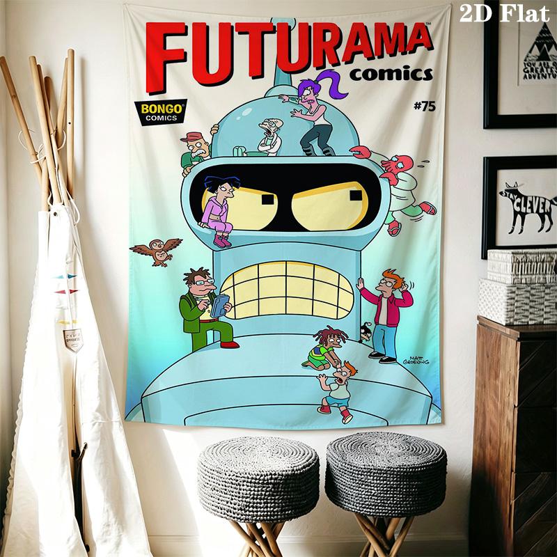 Future City Manga Pattern Home Decor Tapestry, Wall Hanging, Decorative RV Wall Cloth.XGT0914521