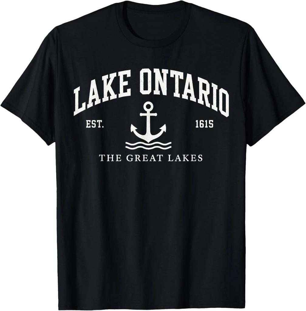 Lake Ontario Funny Vintage Lake Ontario Est 1615 T-Shirt
