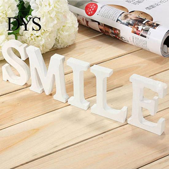 White Wooden Letter Capital Bridal Party Home Shop Name Decor Wedding Favour