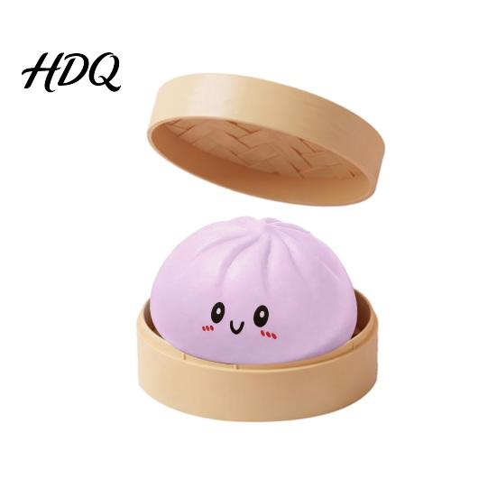 Rice Dumpling Stress Reliever Glow In the Dark Bun Squeeze Toy LED Light Up Relief Soft Skin-friendly Toy Fidget Sensory for Adults Kids Cute Desk