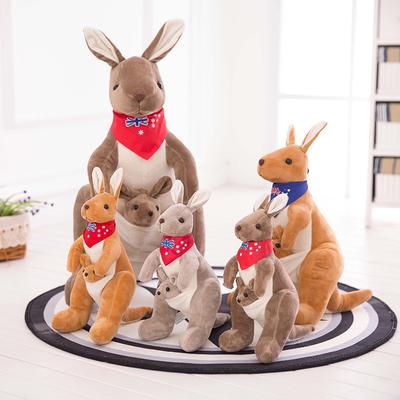 Bufanda mamá e hijo muñeco canguro muñeco de peluche simulación australiana