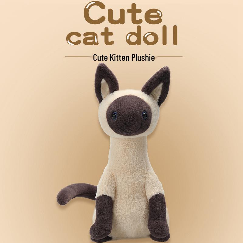 

Alice Siamese Cat Doll: Thai Kitten Plush Comfort Toy 20cm (0.06kg)
