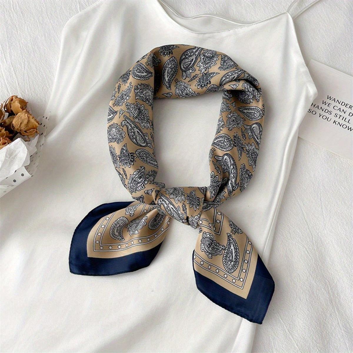 

1 Men S Paisley Print Imitation Silk Wide-Brimmed Headscarf, Men S Scarf, Suitable For Casual Occasions, Outdoor Activities, one-size