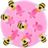 Food Grade Silicone Bee Shaped Cake Mold Non-Stick Chocolate Dessert Mold DIY Dessert Decoration