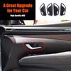Glossy Black Interior Door Handle Bowl Trim Cover For Hyundai Santa Cruz +