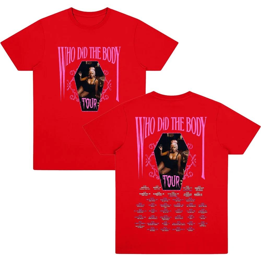 Monaleo Who Did The Body Tour T Shirts Two Side Graphic Clothes Unisex Cotton Comfort Soft Tee Shirt Casual Short Sleeve Top