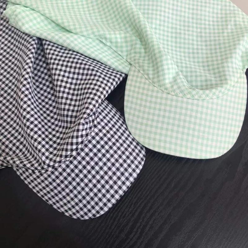 Selbst zu bindende Turban-Baseballkappen Gittermuster für Erwachsene Strandurlaube Fischerhut