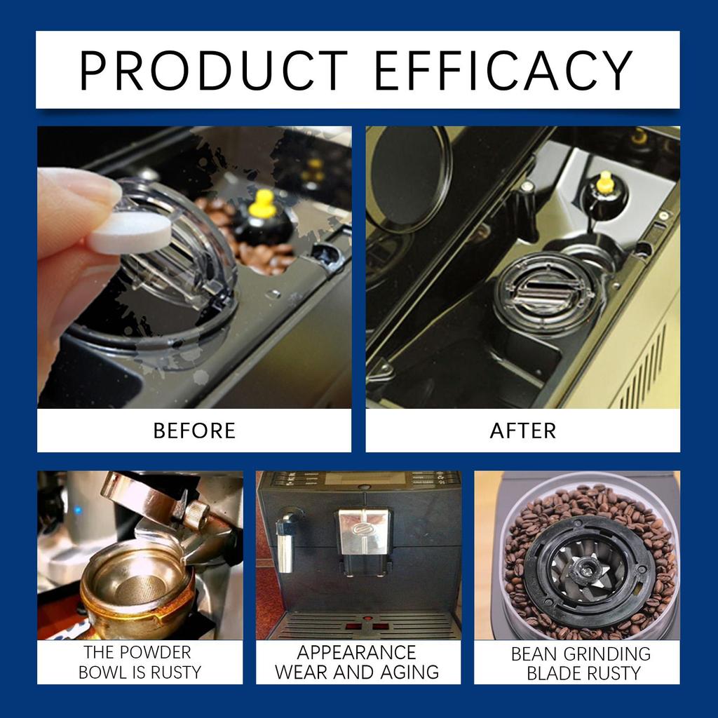 AMZ Coffee Machine Cleaning Tablets 12pcs - Gently Cleans  Stains and Limescale. Portable Universal Coffee Machine Cleaning and Care Tablets.