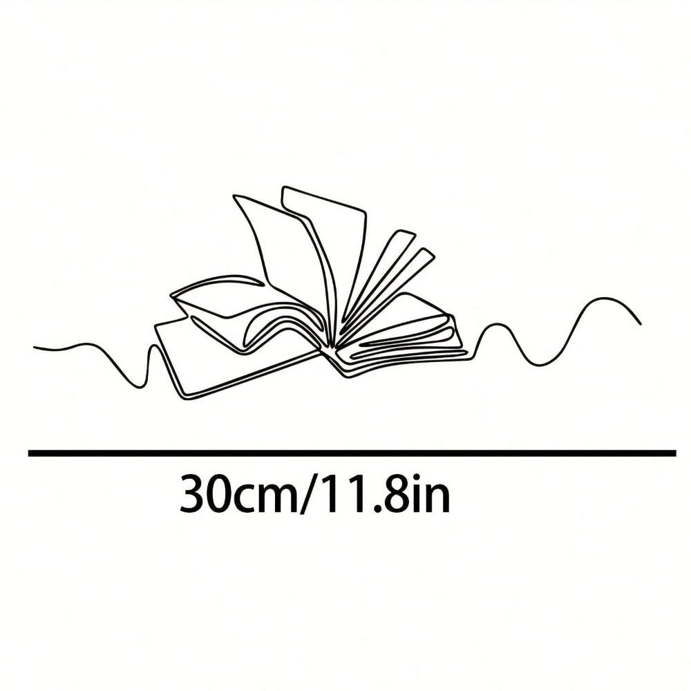 Modern Iron Book Wall Art Geometric Literary Decor