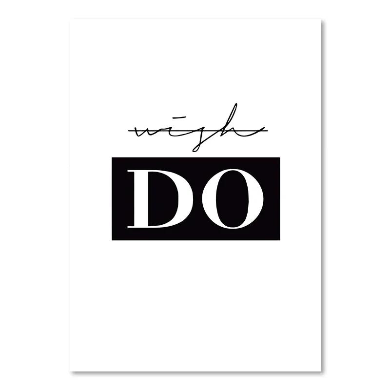 Black White Life Quote Canvas Painting Scandinavian Style Love Poster and Print Nordic Wall Pictures for Living Room Home Decor