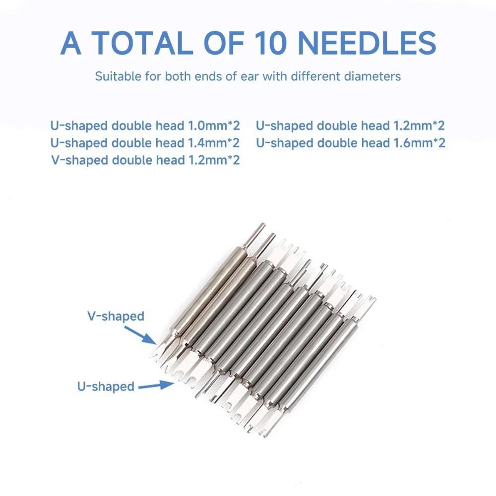 Watch Spring Bar Plier Tool Set with Durable 10 Tips Pins Spring Bar Tweezer Tool for Watch Wrist Bands Strap Removal Repair