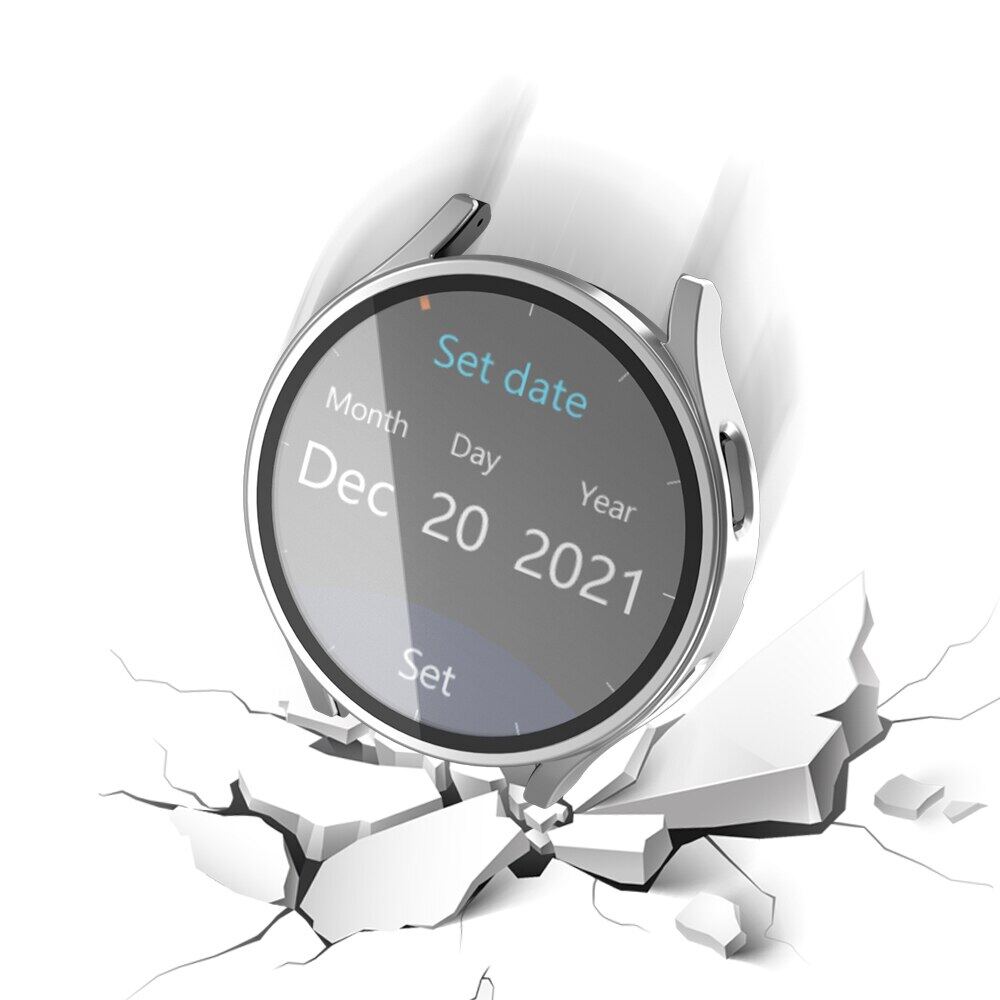Glas + Hülle für Samsung Galaxy Watch 4 44 mm 40 mm Zubehör PC Rundum-Anti-Fall-Stoßstangenabdeckung + Displayschutzfolie Galaxy Watch 5