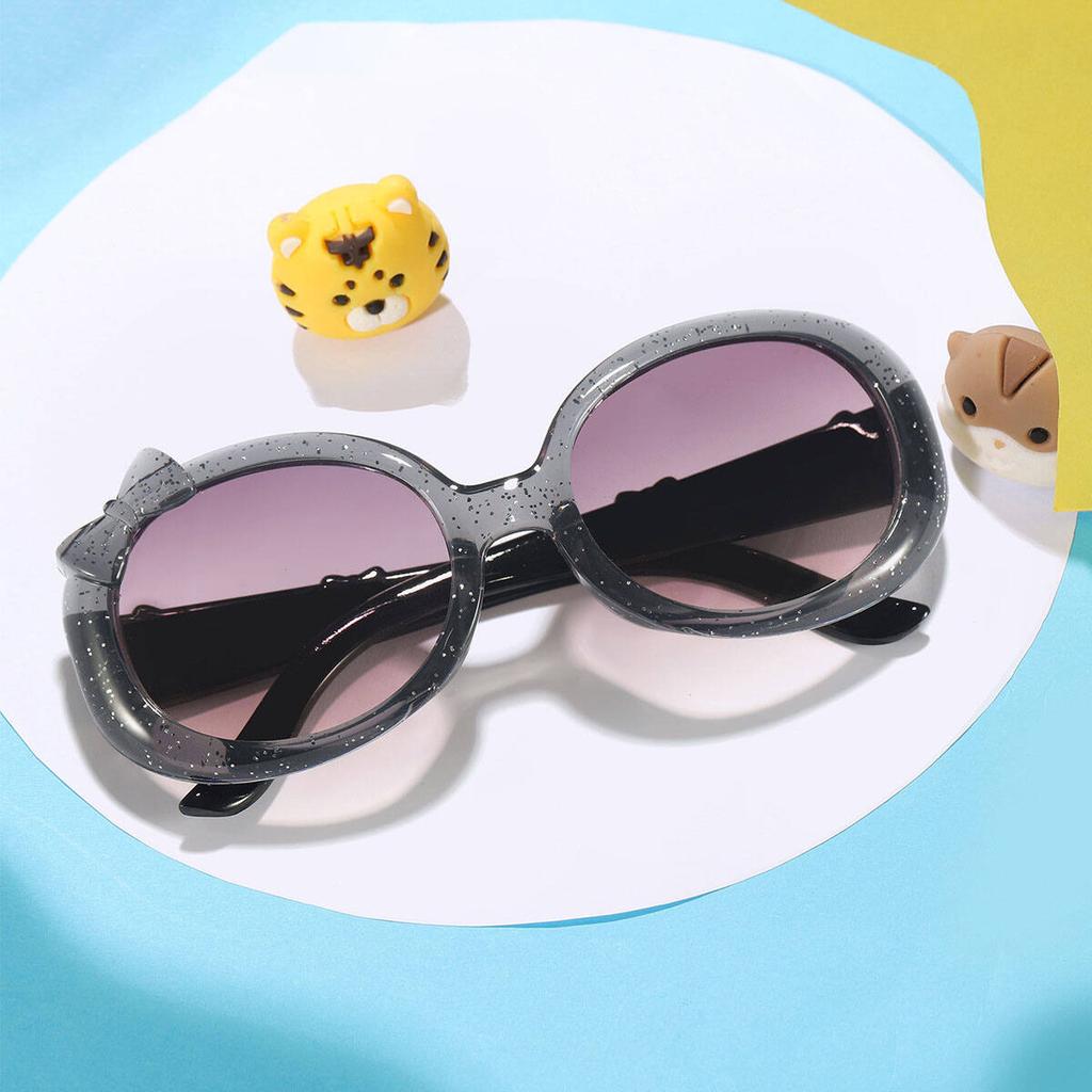 2026 New Children's Sunglasses For Girls, UV Protection, Cute Bow Design, Transparent Color Sunshade Glasses