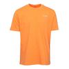 Men's Retro Orange Cotton T-shirt with Printed Text