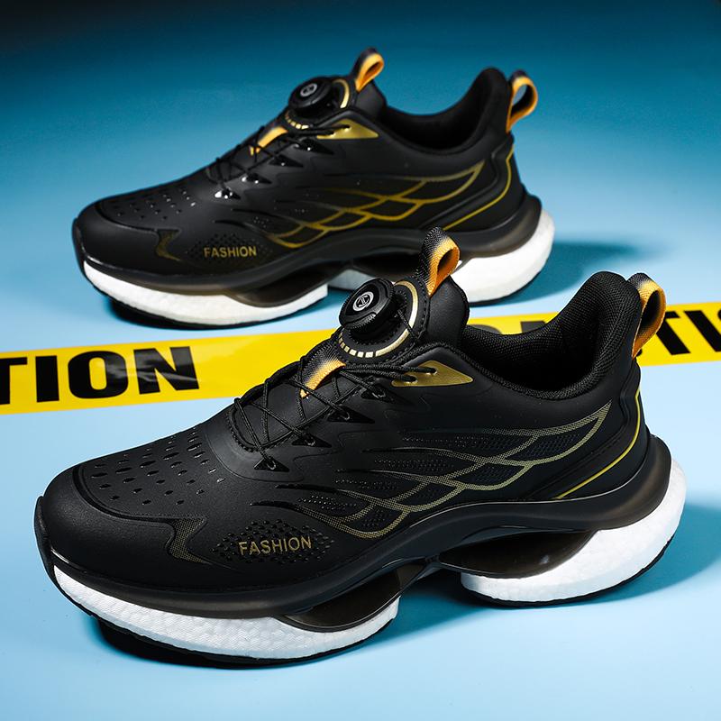 Domestic products joint autumn new autumn and winter sports leisure running height increase rotating button shoes