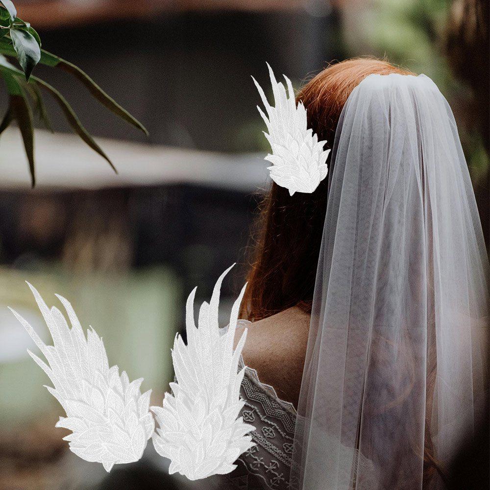 Fairy Feather Embroidery Edge Clip Cosplay Lolita Hair Clip Hair Accessories Wing Headdress  Girl