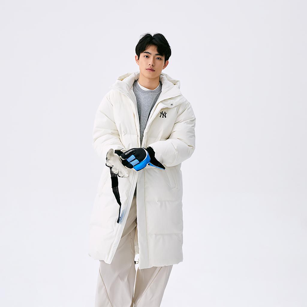 New MLB New York Yankees Basic Collection FW24 Down Jacket Unisex Ivory 3ADJB1846-50CRS