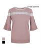 MAREMONTE See-Through Color Block Short Sleeve Knit_M225Mkt22P0