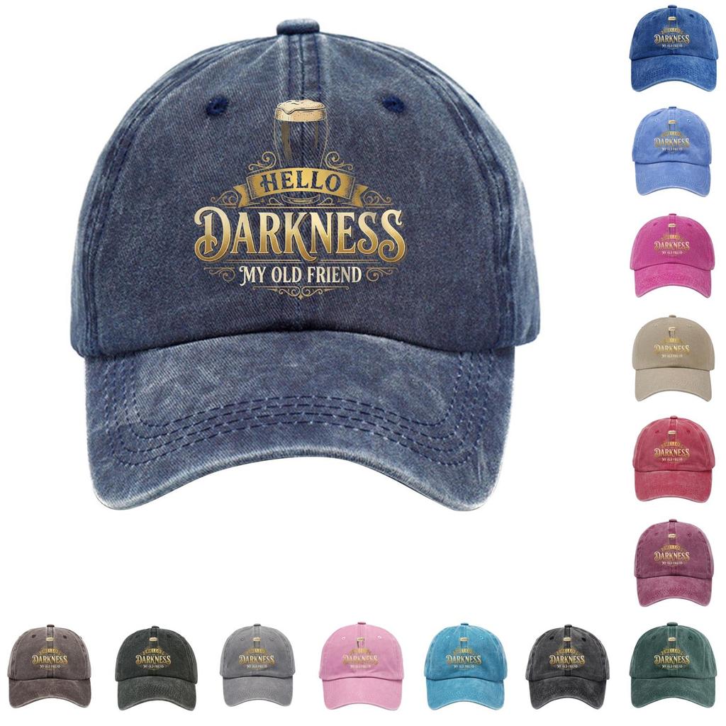 Gewaschene Baumwoll-Baseballkappe mit aufgedrucktem, verwaschenem, weichem Denim-Hut, Vintage-Hut