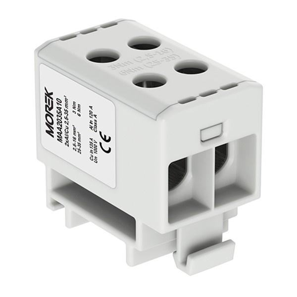 Current Distribution Busbar Connector Al/Cu Th35 2.5-35Mm2 1P Gray