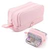 Penar Large Capacity 4 Compartments Pencil Case 22X9.5X10cm Pink School Organizer
