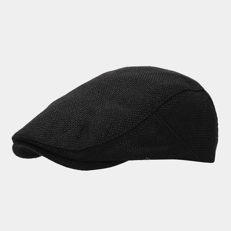 

Spring Retro Beret Hat For Women Men Sunshade Breathable Polyester Casual Equestrian Headwear Black