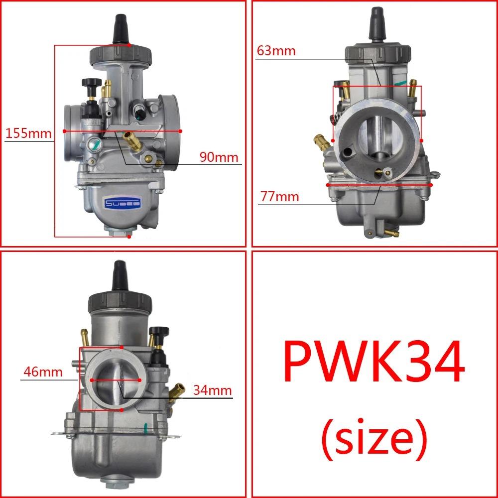 For KEIHIN PWK Carburetor 33 34 35 36 38 40 42mm Racing Parts Scooters Dirt Bike ATV Power Jet 250cc Motorcycle Large caliber