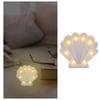Aesthetic Seashell Modeling Lamp White Plastic Powered LED Night Light Bedside Home Decor Valentine Gift