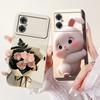 Casing For Xiaomi Poco M4 5G Case Cover Silicone Luxury Fashion Flowers Kawaii Cute Cat Shockproof Phone Case 22041219PG
