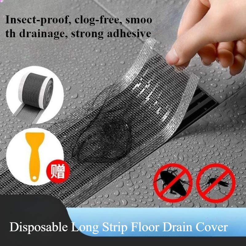 1PZ Filtro Scarico a Striscia Lunga Usa e Getta Copertura Scarico Fognatura Striscia Anti-Intasamento Bagno Insetticida e Resistente all'Intasamento Adesivo