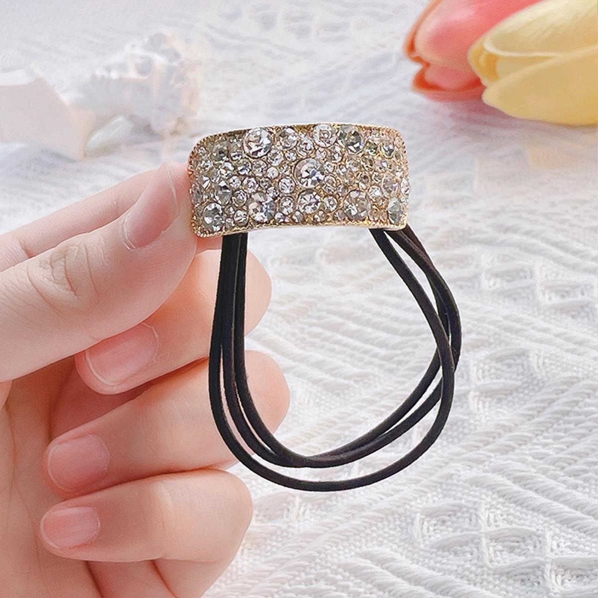 

1/2 шт. простой набор водяное сверло веревка высокоэластичная резинка кольцо для волос темпераментные женские головные веревки резинка для волос женские One Size