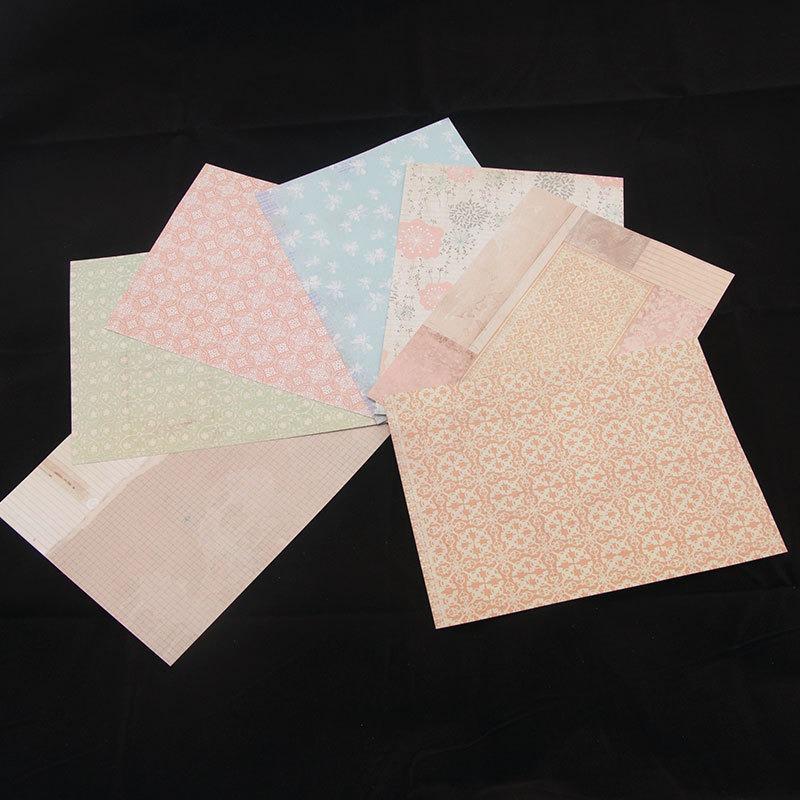 14Sheets Flower Craft Paper Pads Cutting Dies Art Background Origami Scrapbooking Card Making