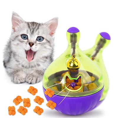 1PC Pet Dog Fun Mouse Bowl Feeder Cat Feeding Interactive Toys Pets Tumbler Leakage Food Ball Pet Training Exercise Fun Bowl
