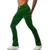 Men's European and American jogging corduroy solid color casual breathable street fashion multi-pocket slim-fit elastic overalls
