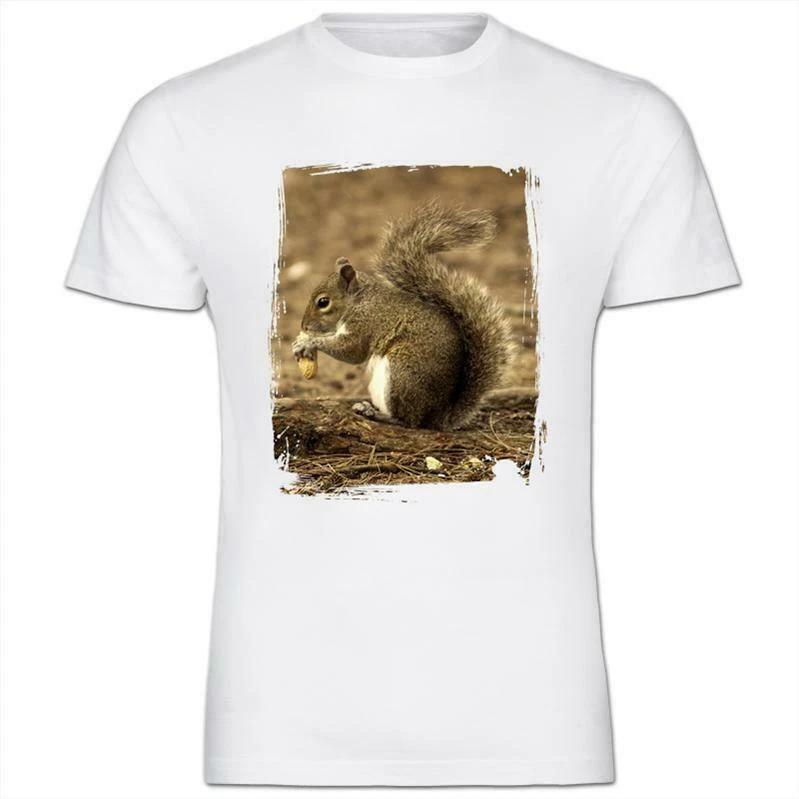 Squirrel Acorn Mens Cotton T-Shirt XS