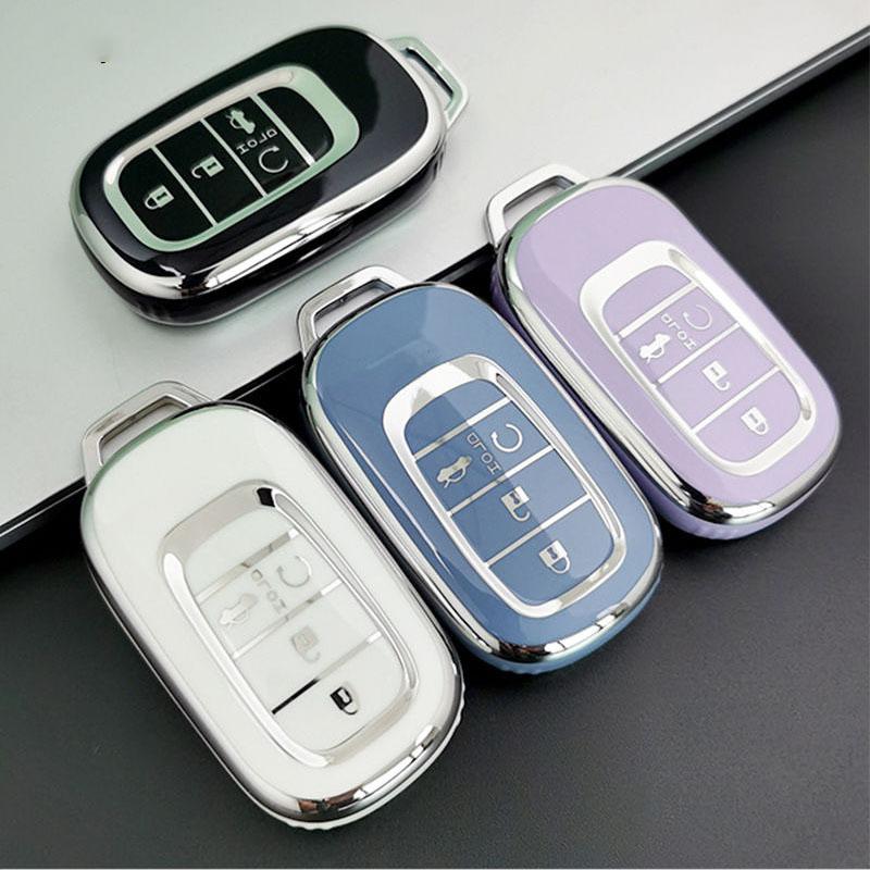 New Soft Tpu Car Case Cover Protective Case For Honda Civic Accord Hr-V Cr-V Crv    5Buttons Car Key Bag Accessories