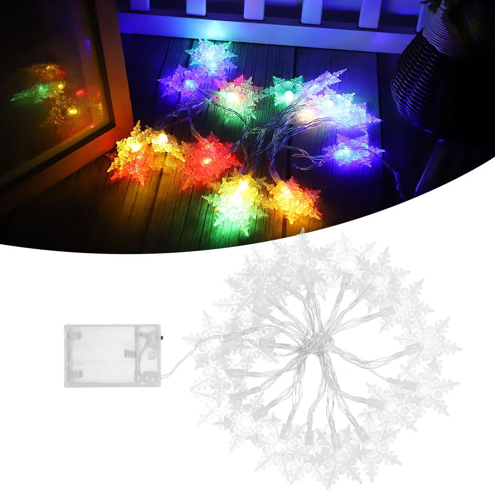 3Meters Snowflake Shaped Light Strings LED Christmas Lights for Home Curtain Party Holiday Decoratio