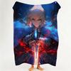 Game F Fate G Grand O Order  Flannel  Blanket Suitable for Sofa Living Room Bedroom