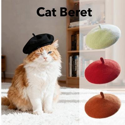 Fashion Adjustable Wool Puppy Beret Mini Wool Beret Style Headwear Comfortable Painter Wool Hat Photo Headdress