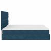 Ottoman Bed with Mattresses Dark Blue 160x200 cm Velvet